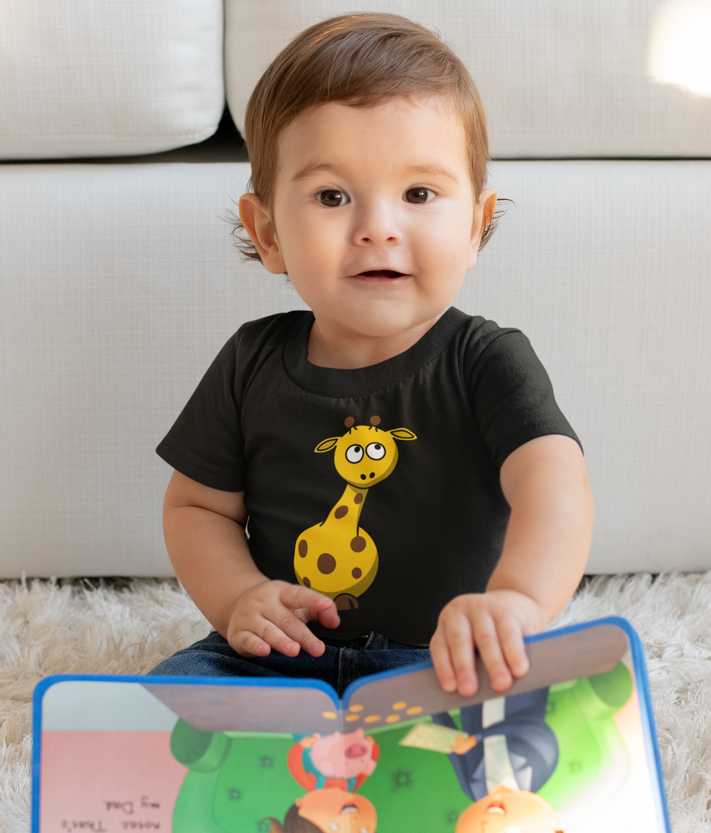 Cute Animal Giraffe Print T-Shirt for Kids