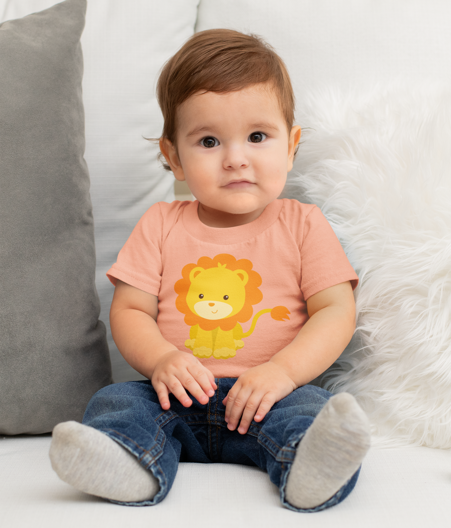 Lion Print Baby T-Shirt for Boys
