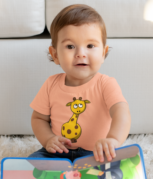 Cute Animal Giraffe Print T-Shirt for Kids