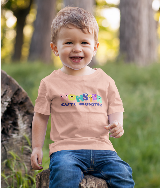 Cute Monster Printed T-Shirt for Boys