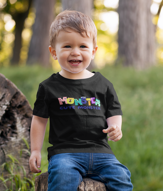 Cute Monster Printed T-Shirt for Boys