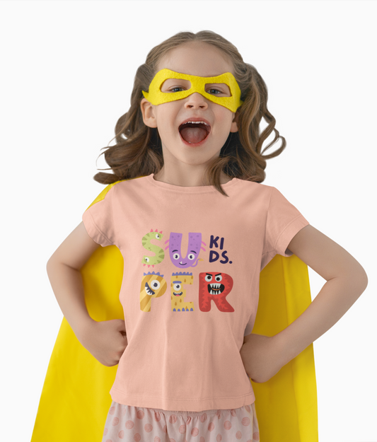 Kidiwoo Super Kids Print Girls T-shirt